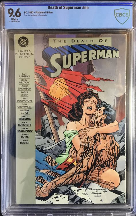 The DEATH of SUPERMAN Limited Platinum Edition tpb - CBCS (like CGC) Graded 9.6 (NM+) by JURGENS ...