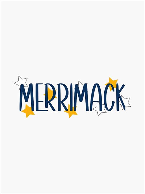 "merrimack college!" Sticker by ryleewalsh510 | Redbubble