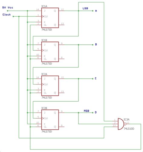 Mod 5 Asynchronous Counter Circuit Diagram - Wiring View and Schematics ...