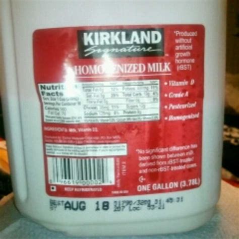 Kirkland Organic Whole Milk Nutrition Facts | Besto Blog