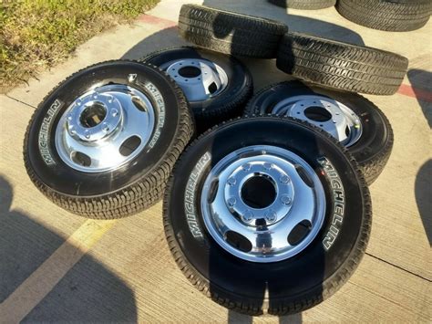 17" Ford F-350 Dually 2021 Alloy Wheels OEM and Michelin LTX A/T2 Tires ...