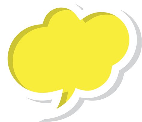 Download Clouds Clipart Yellow - Yellow Speech Bubble Png - Full Size PNG Image - PNGkit