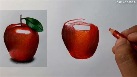 🍎Como dibujar una manzana realista? HD🍎 How to draw a realistic apple ...