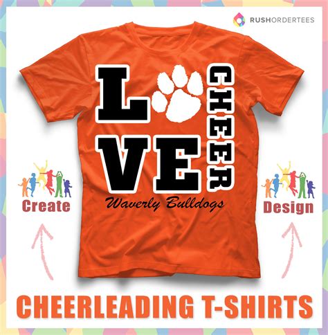 Love to Cheer! Create custom cheerleading t-shirts for your school! www.rushordertees.com # ...