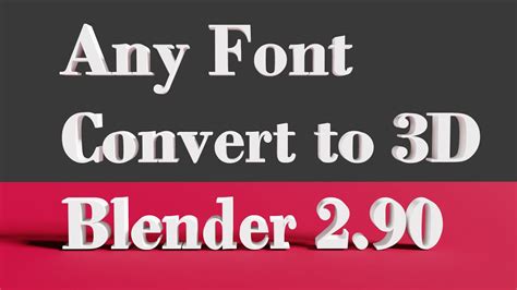 Blender 3D tutorial How to convert any font to 3D TEXT || Create 3D font tutorial for beginners ...