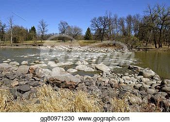 "Springtime flowing of the Red River" -North Dakota Stock Photo from ...