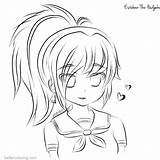 Yandere Simulator Coloring Book Pages sketch template