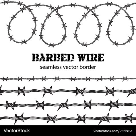 Barbed wire seamless border Royalty Free Vector Image