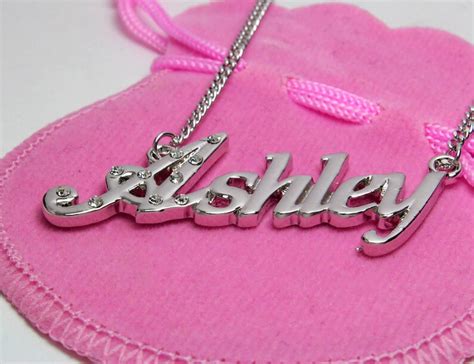 Name Necklace Ashley Gold Plated 18ct Personalised Necklace - Etsy