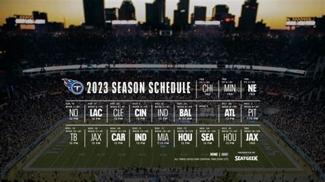 Tennessee Titans Release 2023 Schedule - Rutherford Source