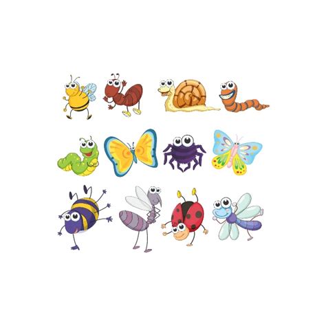 Funny cartoon insects.ai Royalty Free Stock SVG Vector