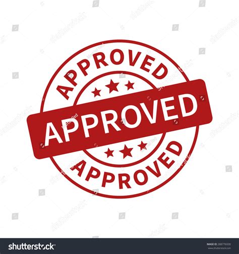 Approved Stamp Label Sticker Stick Flat Stock Vector (Royalty Free ...