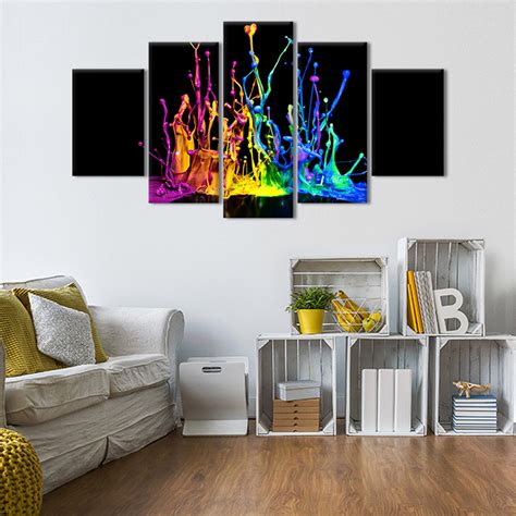 Color Splash Multi Panel Canvas Wall Art | ElephantStock