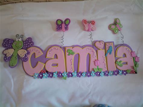 Letras En Foami Decoradas / Pin En Nombres Con Luces