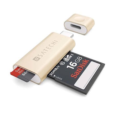 Satechi Aluminum USB Type-C Micro/SD Card Reader | Gadgetsin