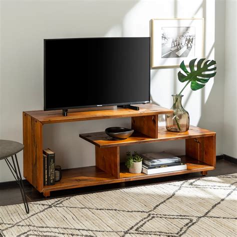 Rustic Modern Solid Wood TV Stand | Best Target Living Room Furniture ...