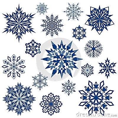 Snowflake Shapes Collection Royalty Free Stock Photo - Image: 25767285