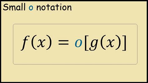 Small o Notation Example Problems - YouTube