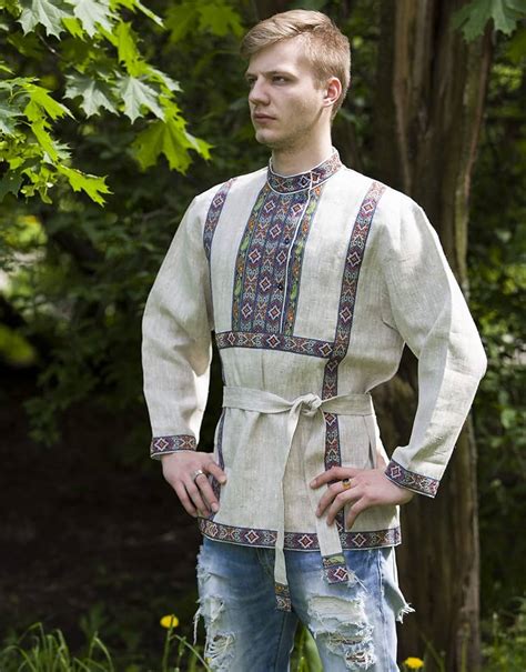 Traditional Russian Shirt Kosovorotka Slavic Shirt Men, 52% OFF