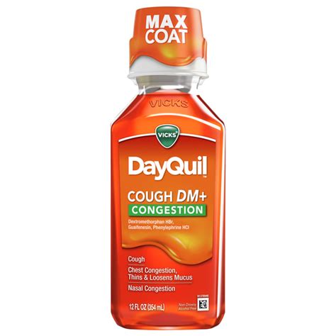 Save on Vicks DayQuil Cough DM+ Congestion Relief Liquid Tropical Citrus Order Online Delivery ...