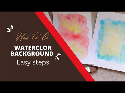 HOW TO: WATERCOLOR BACKGROUND TUTORIAL || STEP BY STEP - YouTube