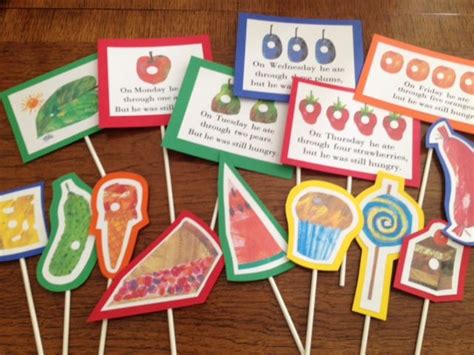 Stunning The Very Hungry Caterpillar Story Props Free Printable Cvc Worksheets For Kindergarten