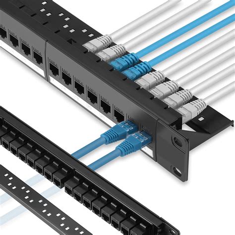 Buy Patch Panel 24 Port Cat6 with Inline Keystone 10G Support, Rapink ...