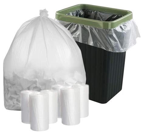 Pack of 250 Clear Polyethylene Trash Bags 40 x 48 HDPE 45 Gallon ...