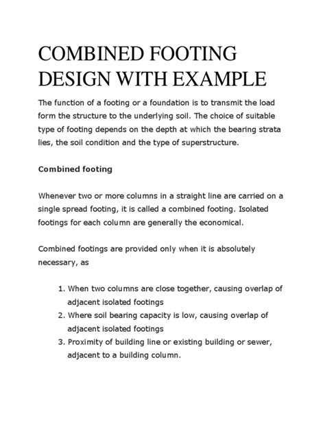 Combined Footing Design With Example | Bending | Column