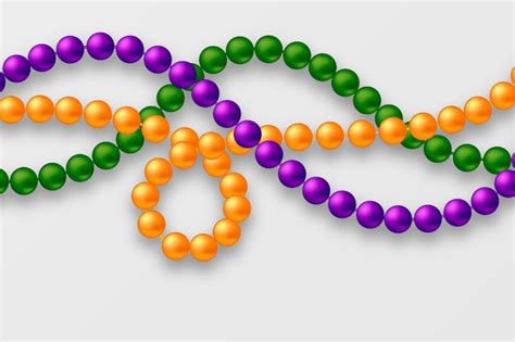 Free Vector | Realistic mardi gras beads