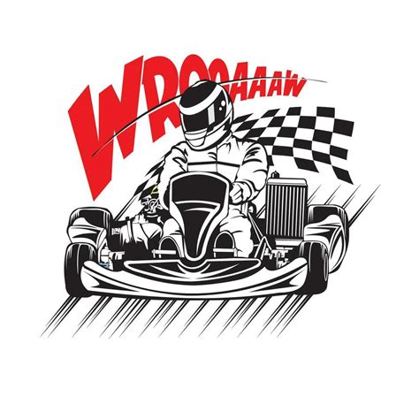 Go Kart racing vector illustration in colorful design, good for event logo, t shirt design and ...