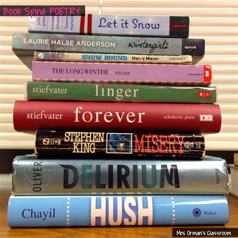 Mrs. Orman's Classroom: Book Spine Poetry: Using the Titles of Books to Write Poetry
