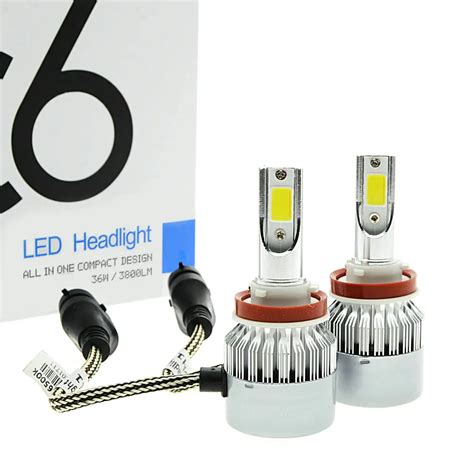 C6 LED Car Headlight C6 H4 H7 H1 H3 H8/H11 HB3/9005 HB4/9006 9012 9007 H13 for choice Headlamp ...