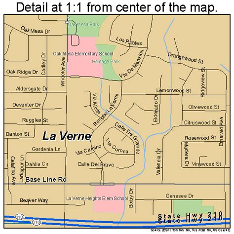 La Verne California Street Map 0640830