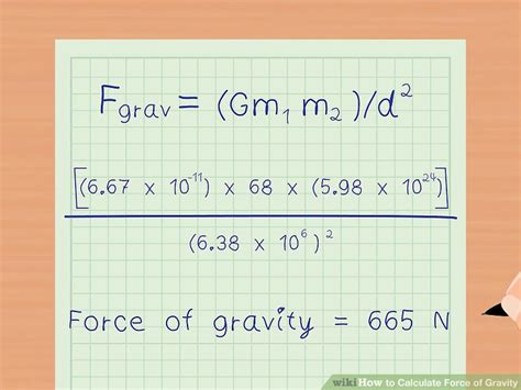 How to Calculate Force of Gravity: 10 Steps (with Pictures)