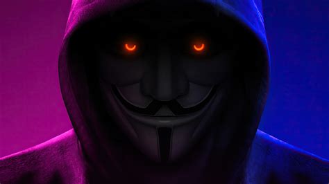 1920x1080 Resolution Anonymous with Orange Eyes 1080P Laptop Full HD ...