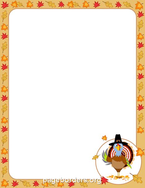 Turkey Border: Clip Art, Page Border, and Vector Graphics