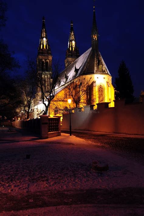 Prague Old Town Street at Night Stock Image - Image of pavement, traditional: 12432269