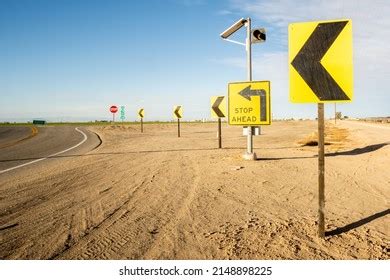 Sharp Left Turn Road Signs Stock Photo 2148898225 | Shutterstock