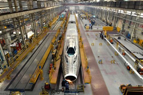 The assembly of a CRH380A high-speed train