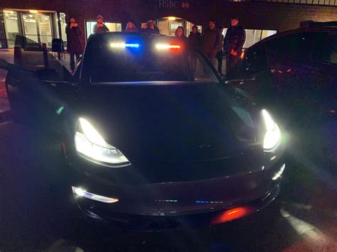 Chief of Police Presents Tesla Model 3 Police Car / EV Club CT