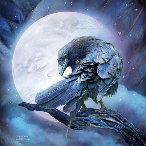 "Raven Moon" by Carol Cavalaris | Redbubble