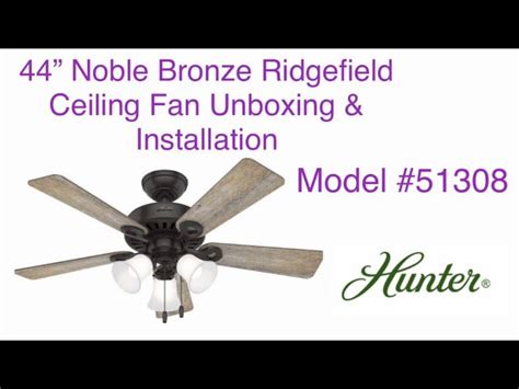 Hunter Ridgefield Ceiling Fan Instructions | Shelly Lighting