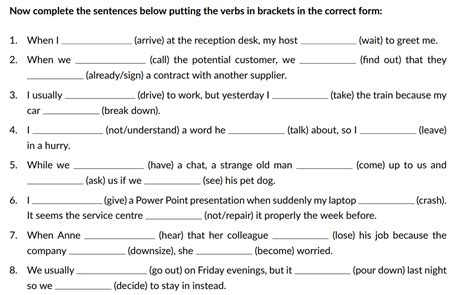 Past tenses exercises (travel) Past Simple, Past Continuous, Past Perfect Interactive Worksheet ...