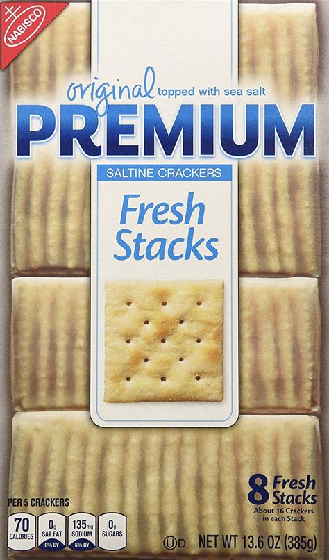 Premium Saltine Crackers, (Original Fresh Stacks, 13.6-Ounce Box, Pack ...