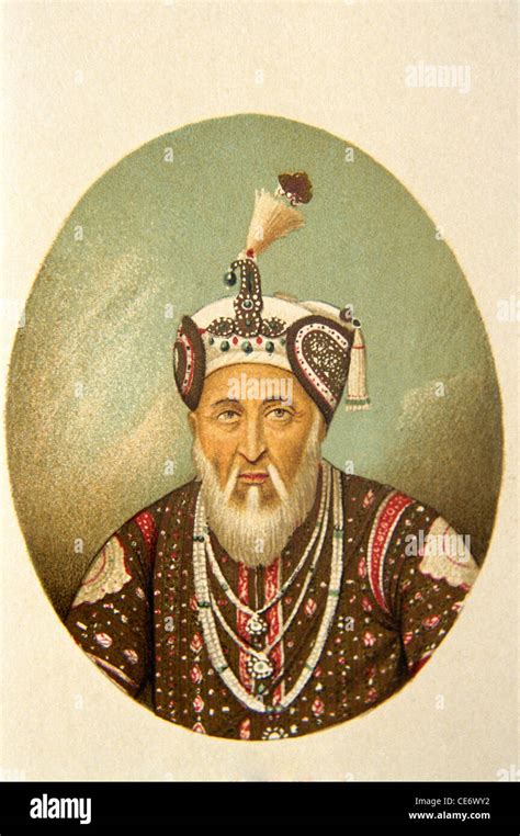 Painting portrait of Mughal Emperor Akbar Shah India Stock Photo - Alamy