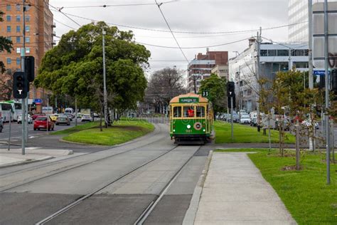 The Old Tram Circulating in the Center of Melbourne, Public Transport, Melbourne, Victoria ...