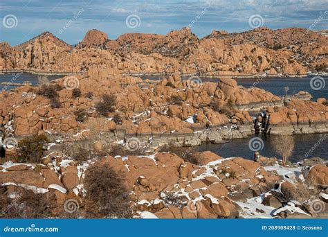 Watson Lake Prescott Arizona in Winter Stock Photo - Image of formations, arizona: 208908428