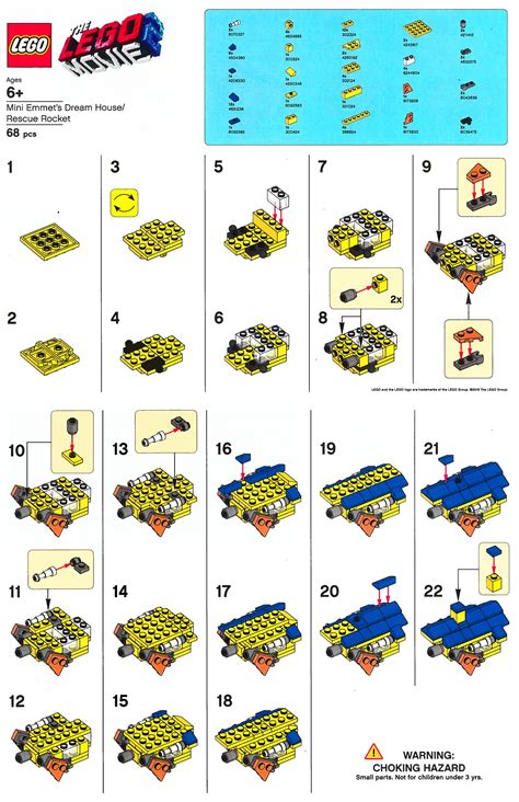 Mini Emmet's Dream House/Rescue Rocket Instructions from the Barnes and Nobel TLM2 Build-and ...