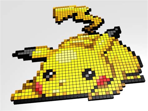 Minecraft Pixel Art Pokemon Pikachu